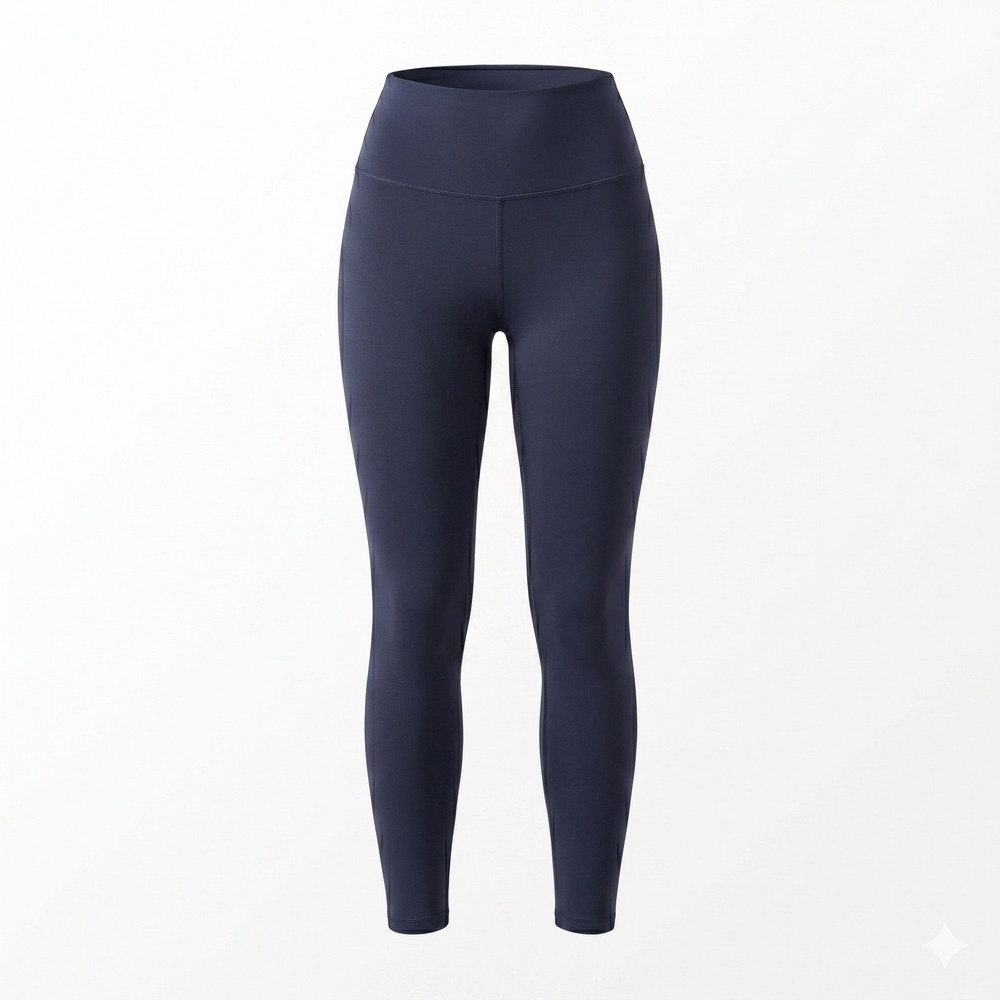 Wilo The Label Wellness Leggings Navy Blue Ribbed High Waist‎ Womens L NWT $156
